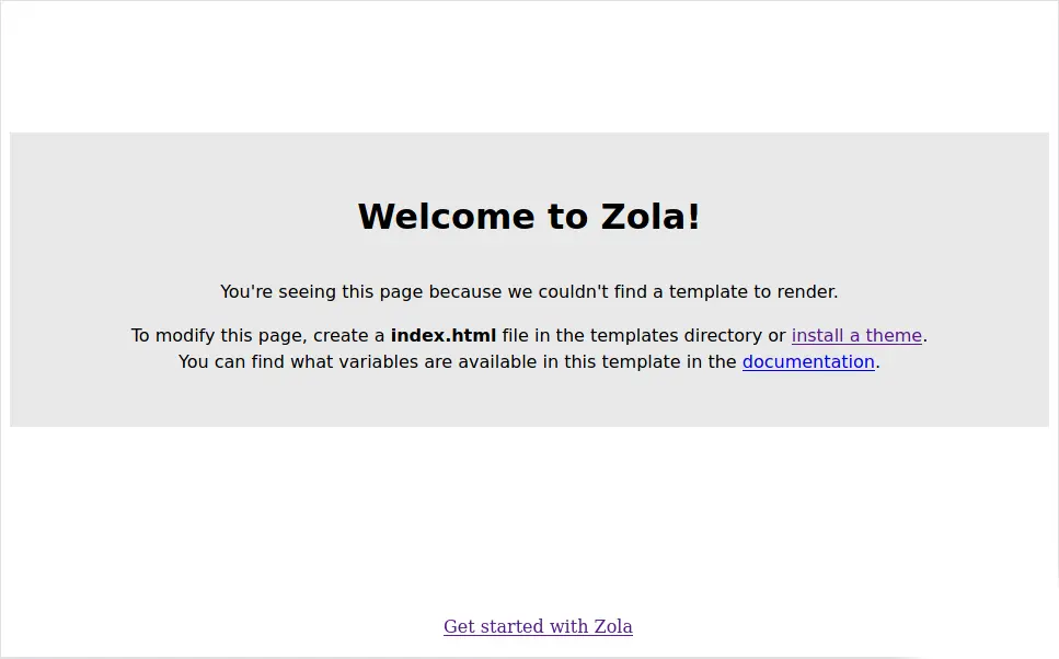 Zola Welcome